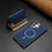 For Samsung Galaxy S25 Ultra 5G Colour Matching Horizontal Magnetic Card Bag RFID MagSafe Phone Case(Dark Blue)