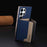 For Samsung Galaxy S25 Ultra 5G Colour Matching Horizontal Magnetic Card Bag RFID MagSafe Phone Case(Dark Blue)