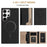 For Samsung Galaxy S25 Ultra 5G Colour Matching Horizontal Magnetic Card Bag RFID MagSafe Phone Case(Black)