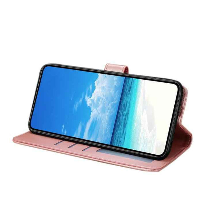 For iPhone 15 Pro Max Butterfly Flutter Pattern Embossed Leather Phone Case(Rose Gold)