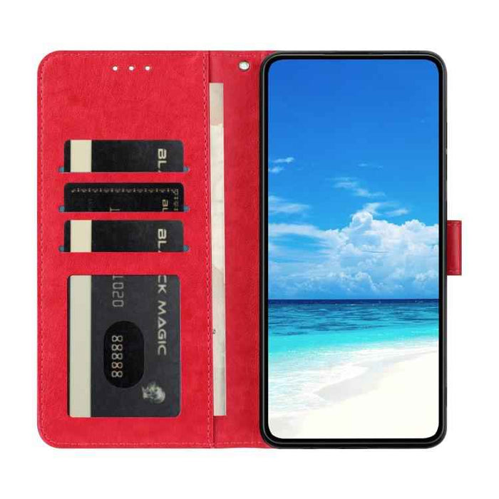 For iPhone 15 Pro Max Butterfly Flutter Pattern Embossed Leather Phone Case(Red)
