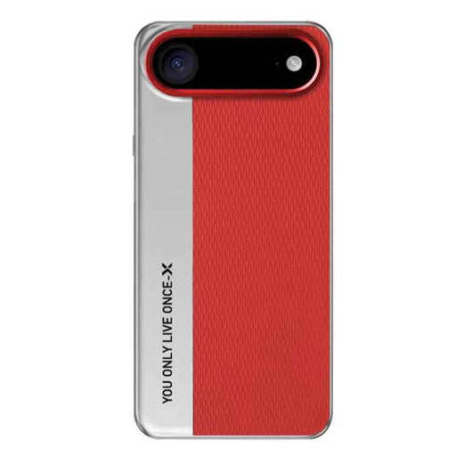 For iPhone 17 Air Camera Design Diamond Texture Leather PC Phone Case(Red)