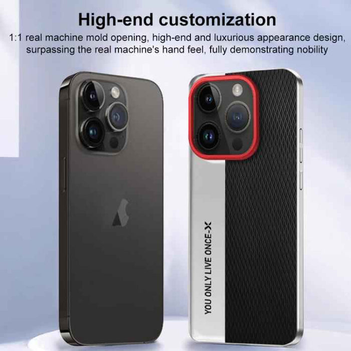 For iPhone 17 Camera Design Diamond Texture Leather PC Phone Case(Red)