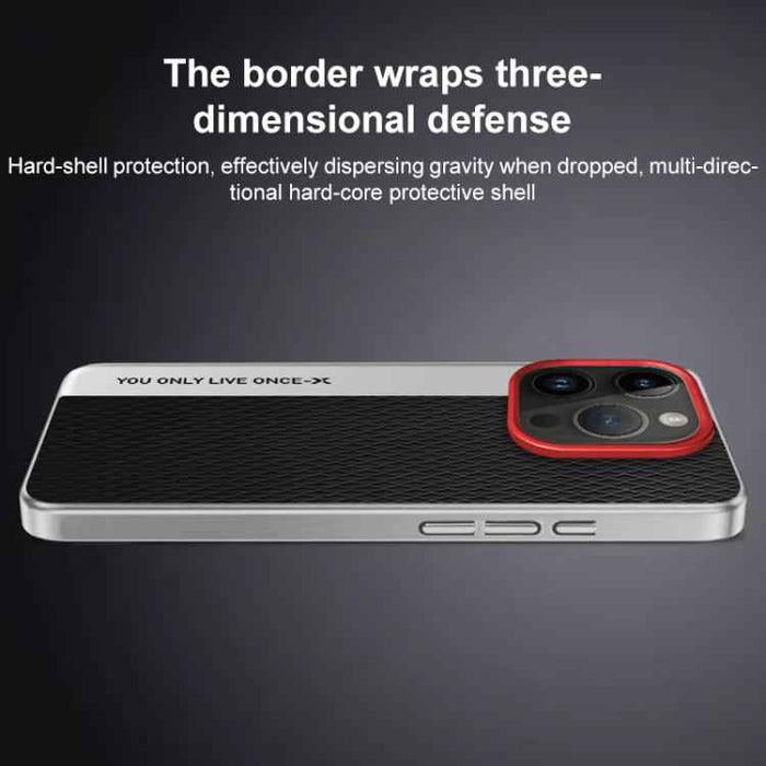 For iPhone 17 Air Camera Design Diamond Texture Leather PC Phone Case(Red)
