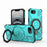 For iPhone 16e J-20 Solid Color MagSafe Magnetic TPU+PC Phone Case(Lake Blue)