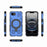 For iPhone 16e J-20 Solid Color MagSafe Magnetic TPU+PC Phone Case(Blue)