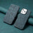 For iPhone 16e Denior B07 MagSafe Detachable Leather Phone Case(Blue)