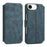 For iPhone 16e Denior B07 MagSafe Detachable Leather Phone Case(Blue)