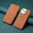 For iPhone 16e Denior B07 MagSafe Detachable Leather Phone Case(Brown)