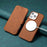 For iPhone 16e Denior B07 MagSafe Detachable Leather Phone Case(Brown)