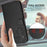 For iPhone 16e Litter Panda Embossing RFID Leather Phone Case with Lanyard(Black)