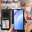 For iPhone 16e Litter Panda Embossing RFID Leather Phone Case with Lanyard(Black)