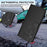 For iPhone 16e Litter Panda Embossing RFID Leather Phone Case with Lanyard(Black)