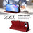 For iPhone 16e Litter Panda Embossing RFID Leather Phone Case with Lanyard(Wine Red)