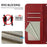 For iPhone 16e Litter Panda Embossing RFID Leather Phone Case with Lanyard(Wine Red)