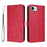 For iPhone 16e Litter Panda Embossing RFID Leather Phone Case with Lanyard(Rose Red)