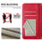 For iPhone 16e Litter Panda Embossing RFID Leather Phone Case with Lanyard(Rose Red)