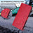 For iPhone 16e Litter Panda Embossing RFID Leather Phone Case with Lanyard(Rose Red)