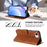 For iPhone 16e Litter Panda Embossing RFID Leather Phone Case with Lanyard(Brown)