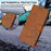 For iPhone 16e Litter Panda Embossing RFID Leather Phone Case with Lanyard(Brown)