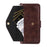 For iPhone 16e Multi-card Slots Crossbody Cowhide Leather Phone Case(Brown)