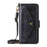 For iPhone 16e Multi-card Slots Crossbody Cowhide Leather Phone Case(Black)