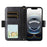 For iPhone 16e Multi-card Slots Crossbody Cowhide Leather Phone Case(Black)