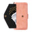 For iPhone 16e Multi-card Slots Crossbody Cowhide Leather Phone Case(Pink)