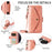 For iPhone 16e Multi-card Slots Crossbody Cowhide Leather Phone Case(Pink)