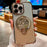 For iPhone 16 Pro Gradient Glitter Spinning Top Holder Phone Case(Desert Gold)
