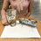 For iPhone 15 Gradient Glitter Spinning Top Holder Phone Case(Desert Gold)