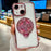 For iPhone 15 Spinning Top Holder Phone Case(Pink)