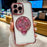 For iPhone 16 Pro Spinning Top Holder Phone Case(Pink)