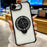 For iPhone 16e Spinning Top Holder Phone Case(Black)