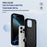 For iPhone 16 Pro Defend Rugged Gear Holder MagSafe Phone Case(Black)