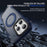 For iPhone 16 Pro Defend Rugged Gear Holder MagSafe Phone Case(Blue + Transparent Blue)