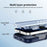 For iPhone 16 Pro Defend Rugged Gear Holder MagSafe Phone Case(Blue + Transparent Blue)