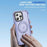 For iPhone 16 Pro Defend Rugged Gear Holder MagSafe Phone Case(Light Purple + Transparent Purple)