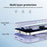 For iPhone 16 Pro Defend Rugged Gear Holder MagSafe Phone Case(Light Purple + Transparent Purple)