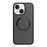 For iPhone 15 Litchi Texture PU MagSafe Back Cover Phone Case(Grey)