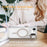 For iPhone 16e Bright Color Clear MagSafe Lens Frame Holder Phone Case(White)