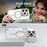 For iPhone 16 Pro Bright Color Clear MagSafe Lens Frame Holder Phone Case(Black)