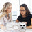 For iPhone 16 Pro Bright Color Clear MagSafe Lens Frame Holder Phone Case(Black)