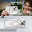 For iPhone 15 Bright Color Clear MagSafe Lens Frame Holder Phone Case(White)