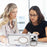 For iPhone 15 Bright Color Clear MagSafe Lens Frame Holder Phone Case(White)