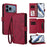 For iPhone 17 Pro Max Butterfly Love Flower Multi-card Zipper Wallet Leather Phone Case(Wine Red)
