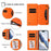 For iPhone 17 Pro Max Butterfly Love Flower Multi-card Zipper Wallet Leather Phone Case(Orange)