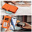 For iPhone 17 Pro Max Butterfly Love Flower Multi-card Zipper Wallet Leather Phone Case(Orange)