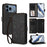 For iPhone 17 Pro Max Butterfly Love Flower Multi-card Zipper Wallet Leather Phone Case(Black)