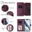 For iPhone 16e Butterfly Love Flower Multi-card Zipper Wallet Leather Phone Case(Dark Purple)